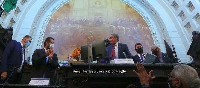 02/02/2021 - Rio de Janeiro - RJ - Abertura do ano legislativo na ALERJ. Foto: Philippe Lima