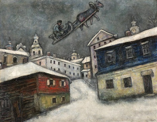 As lembranças da infância de Chagall em "Aldeia russa", de 1929