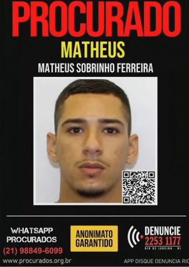 Matheus já é considerado foragido da polícia