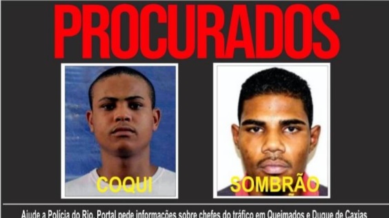 Coqui e Sombrão, do Terceiro Comando Puro (TCP), fugiram da prisão/Divulgação Polícia Civil